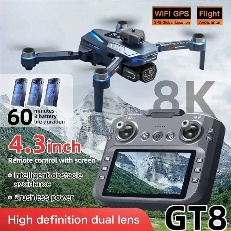 Original GT8 Drone 8K Professi - Drone Gps Mount ulasan dan harga