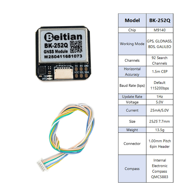 Beitian BK-252Q GPS GNSS Modul - Drone Compass ulasan dan harga